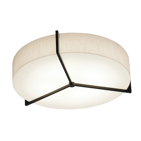 Apex 14" LED Ceiling - Espresso Finish with Jute Shade